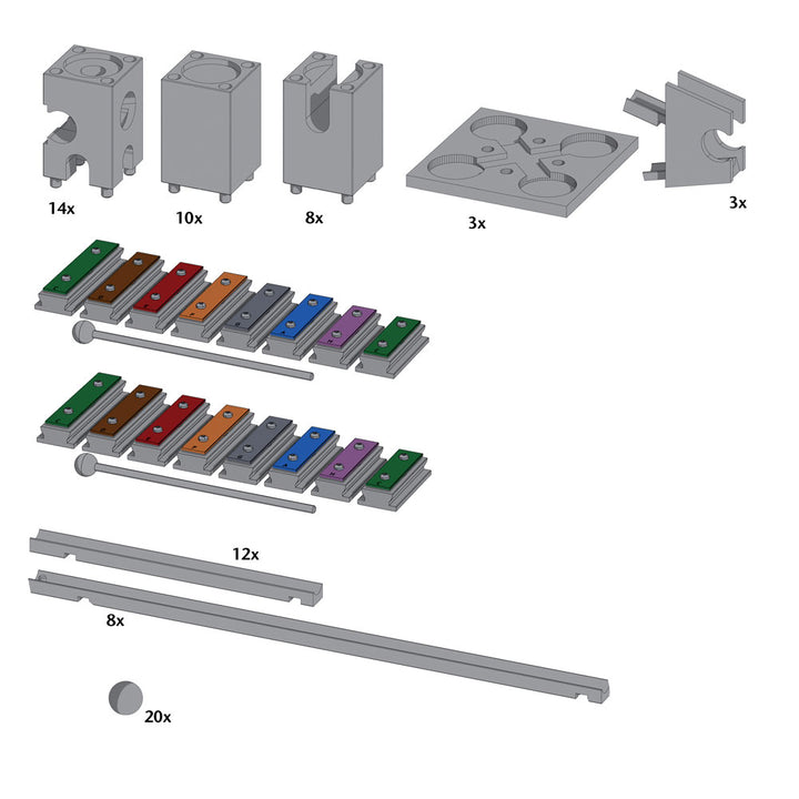 Kugelbahn XYLOBA Orchestra - 96 Teile
